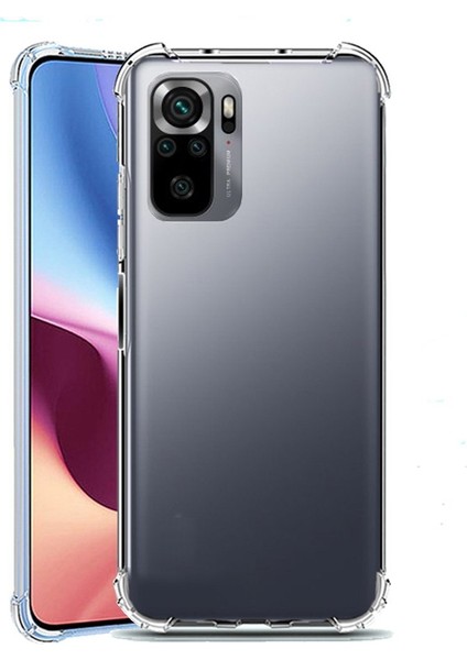 Xiaomi Redmi Note 10S Kılıf Silikon Şeffaf Köşeli Olex