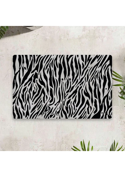 Zebra Desen Dijital Baskılı 50 x 70 Cm. Dekoratif Çok Amaçlı Iç ve Dış Kapı Paspası