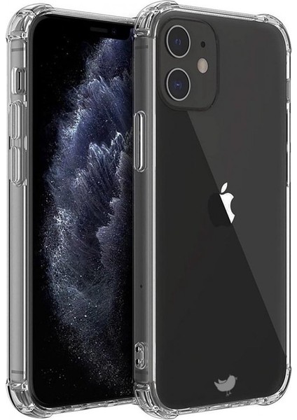 Apple iPhone 12 Mini Kılıf Silikon Şeffaf Köşeli Olex