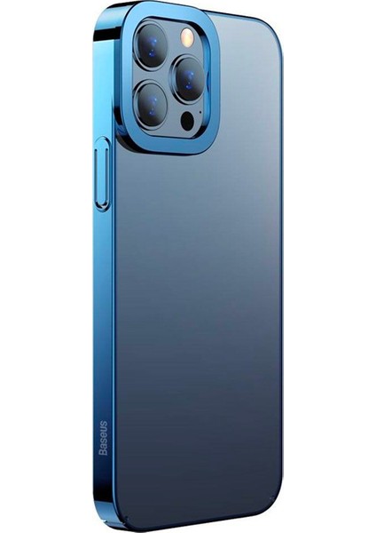 Glitter Iphone 13 Pro Max 6.7inç Kılıf Renkli Kenar Şeffaf Gök Mavisi