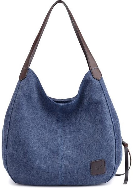 Kadın Omuz Çantası Fermuarlı Günlük Çanta Kanvas Moda Çantalar Çok Amaçlı Kullanımlı Bez Çanta (Yurt Dışından)