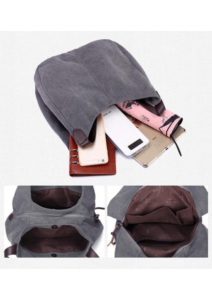 Kadın Omuz Çantası Fermuarlı Günlük Çanta Kanvas Moda Çantalar Çok Amaçlı Kullanımlı Bez Çanta (Yurt Dışından) modelleri