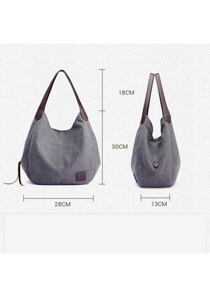 Kadın Omuz Çantası Fermuarlı Günlük Çanta Kanvas Moda Çantalar Çok Amaçlı Kullanımlı Bez Çanta (Yurt Dışından) fırsatları