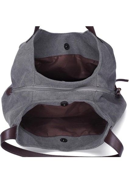 Kadın Omuz Çantası Fermuarlı Günlük Çanta Kanvas Moda Çantalar Çok Amaçlı Kullanımlı Bez Çanta (Yurt Dışından) indirimleri