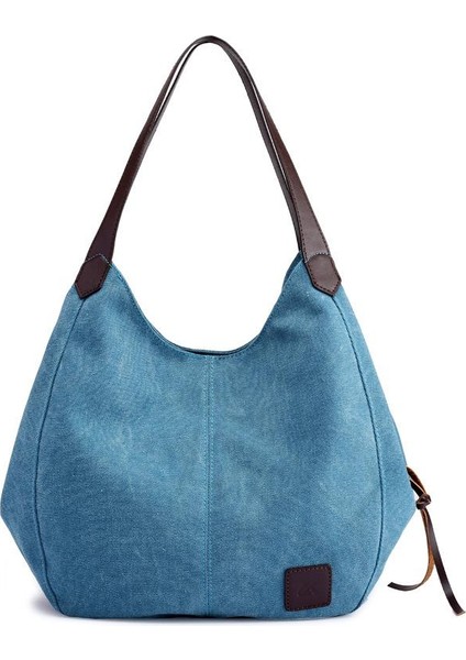 Kadın Omuz Çantası Fermuarlı Günlük Çanta Kanvas Moda Çantalar Çok Amaçlı Kullanımlı Bez Çanta (Yurt Dışından)