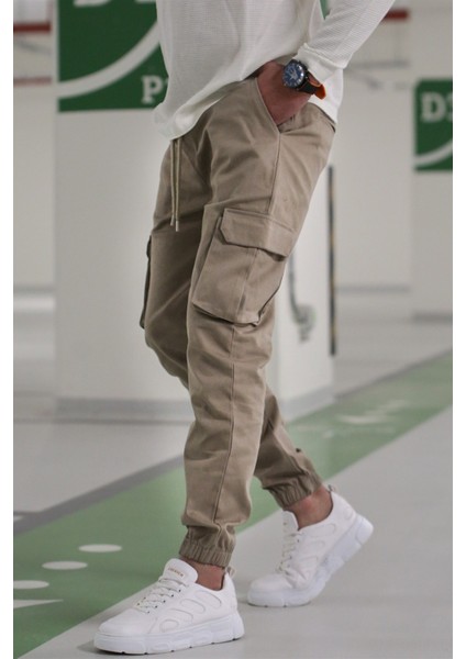 Erkek Bej Kargo Cep Pantolon 5447 modelleri