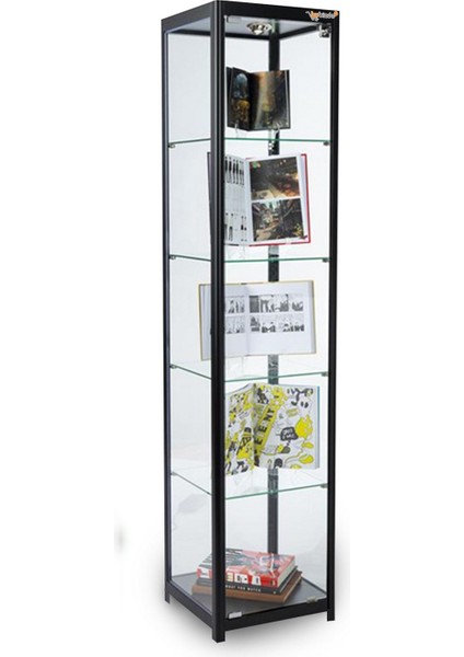 Camlı Vitrin - Cam Dolap - Camlı Koleksiyon Vitrini - Teşhir Vitrini - Kupa Dolabı 175X30X30 cm fiyatları