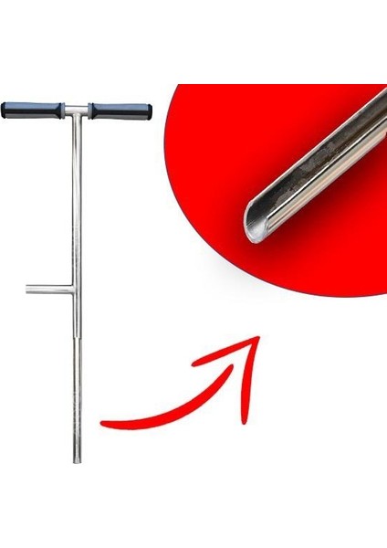 Tns 30 Krom Toprak Numune Sondası Ayak Basmalı Model