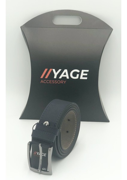 Lacivert Vintage Kenar Dikişli 3,5 cm Spor Kemer fiyatları