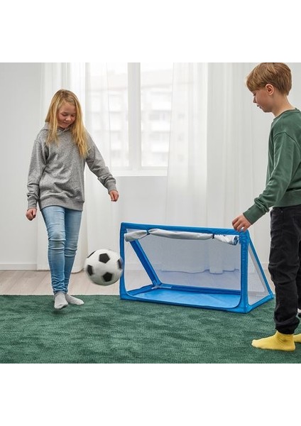 Çocuk Futbol Kalesi ve Depolama Alanı 90X53X53CM Mavi modelleri