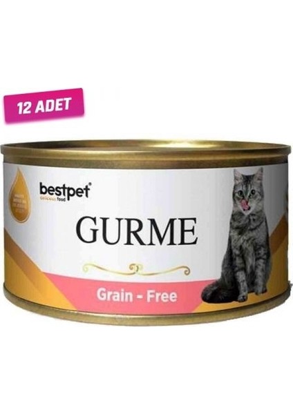 12 Adet - Best Pet Gurme Jöleli Somonlu Kısırlaştırılmış Kedi Konservesi 100 gr