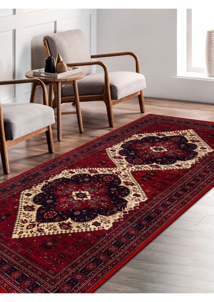 Afgan Desenli Halı, Dokuma Taban Dekoratif Şönil