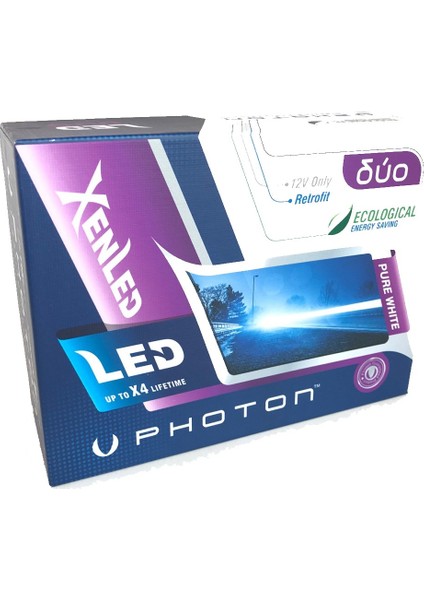 Duo H8/H9/H11/H16 12V LED Headlıght