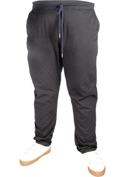 Büyük Beden Pantolon Keten Jogger Milano 21913 Lacivert