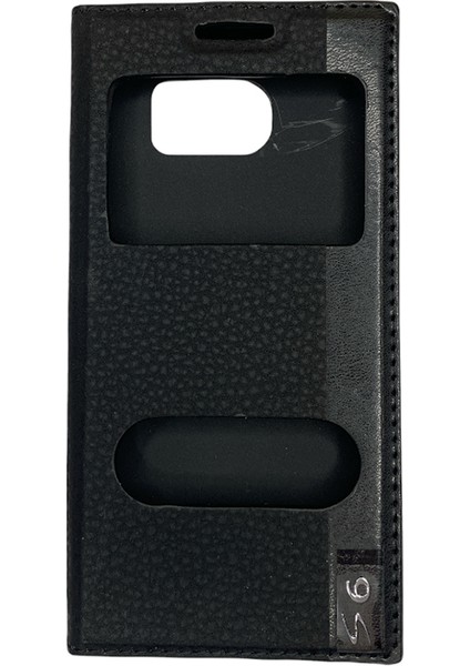 Frondcase Samsung S6 Siyah Kapaklı Kılıf