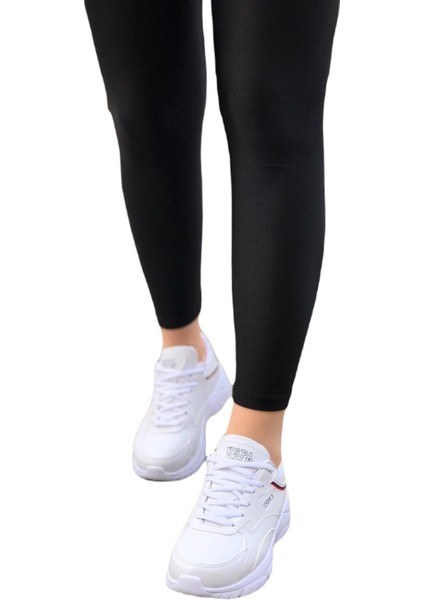 Tracey Kalın Taban Beyaz Kadın Sneaker Spor Ayakkabı V10 modelleri