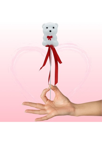 Ayıcık Çubuk, 22 x 4,5 x 3 cm Beyaz - 10 Adet modelleri