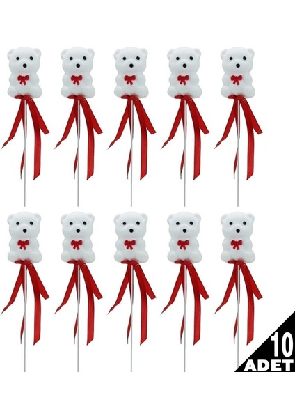 Ayıcık Çubuk, 22 x 4,5 x 3 cm Beyaz - 10 Adet fırsatları