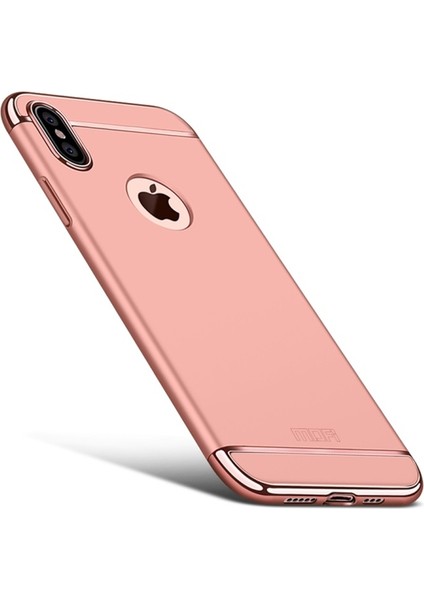 Mofı Apple iPhone Xs Max Için Guard Serisi Ayrılabilir 3'ü 1 Arada Galvanik Pc Telefon Kılıfı - Gül Altın (Yurt Dışından)