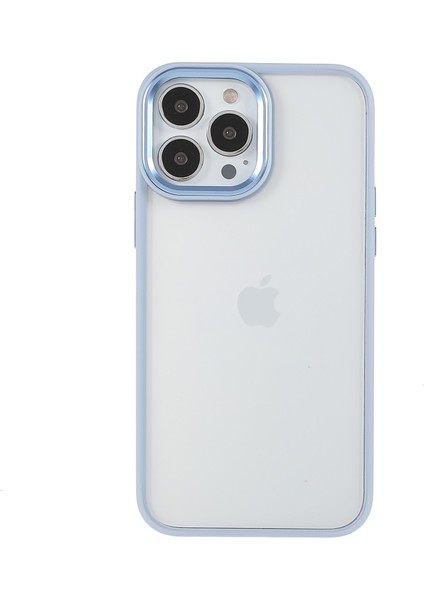 Apple iPhone 13 Pro Max Için Metal Kamera Korumalı Akrilik + Tpu Hibrit Telefon Kılıfı - Mavi (Yurt Dışından)