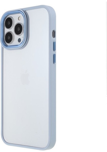 Apple iPhone 13 Pro Max Için Metal Kamera Korumalı Akrilik + Tpu Hibrit Telefon Kılıfı - Mavi (Yurt Dışından)