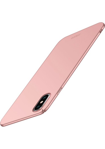 Mofı Apple iPhone Xs Için Sert Plastik Koruyucu Telefon Kılıfı - Gül Altın (Yurt Dışından)