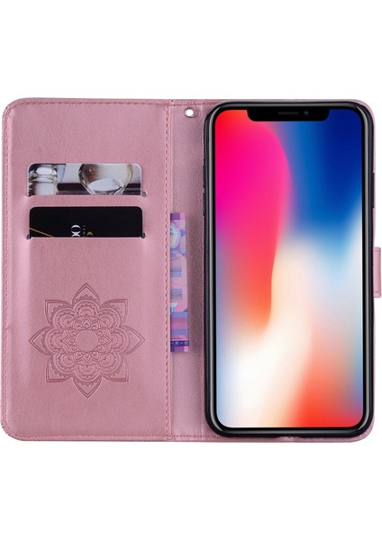 Apple iPhone 12 Mini 5.4 Inç Uyumlu Taşlı Tasarım Tpu Telefon Kılıfı - Pembe (Yurt Dışından)