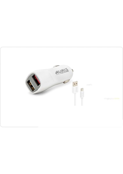 ARS-CR01 3.1A Micro USB 2li Giriş Araç Şarj Başlığı Çakmaklık