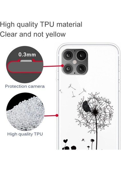 Apple iPhone 12 Pro 6.1 Uyumlu Desen Baskı Yumuşak Tpu Telefon Kılıfı - Çok Renkli (Yurt Dışından)