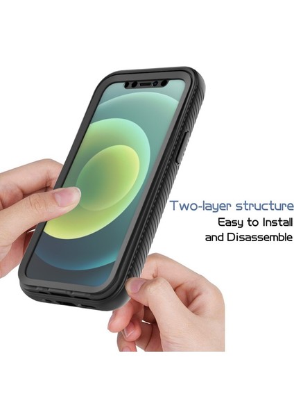 Apple iPhone 12 Mini 5.4 Inç Uyumlu Pet Ekran Koruyuculu Pc + Tpu Hibrit Telefon Kılıfı - Mor (Yurt Dışından) fiyatları