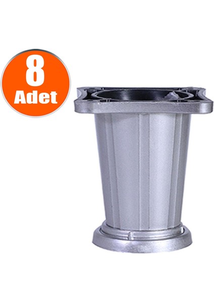 Yıldız Ayarlanabilir Dolap Mobilya Tezgah Koltuk Kanepe Puf Tezgah Ayağı Ayakları Krom 10 cm (8 Adet)