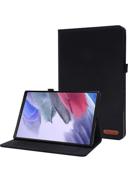 Samsung Galaxy Tab A8 10.5 Ile Uyumlu Kumaş Dokulu Deri Katlanır Koruyucu Kılıf (Yurt Dışından)