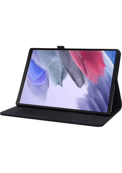 Samsung Galaxy Tab A8 10.5 Ile Uyumlu Kumaş Dokulu Deri Katlanır Koruyucu Kılıf (Yurt Dışından)