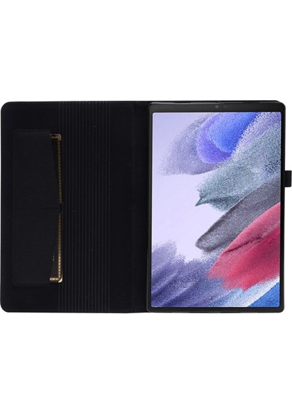 Samsung Galaxy Tab A8 10.5 Ile Uyumlu Kumaş Dokulu Deri Katlanır Koruyucu Kılıf (Yurt Dışından)