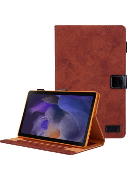 Samsung Galaxy Tab A8 10.5 Için Kumaş Doku Katlanabilir Deri Tablet Kılıfı (Yurt Dışından)