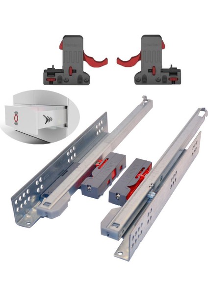 Tek Açılım Push Open( Bas- Aç) Ray 500 mm