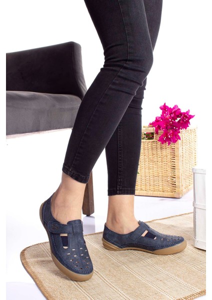 Ortopedik Ped Lacivert Kadın Ayakkabı
