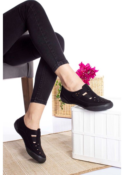 Ortopedik Ped Siyah Kadın Ayakkabı