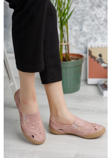 Ortopedik Ped Lastikli Pudra Kadın Ayakkabı modelleri