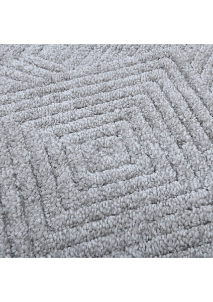 Pandora Açık Gri Modern Peluş Oturma Odası ve Salon Halısı 1176-RR22 120x180