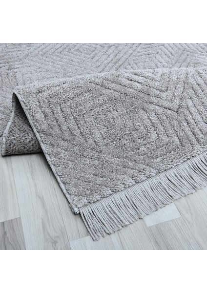 Pandora Açık Gri Modern Peluş Oturma Odası ve Salon Halısı 1176-RR22 120x180