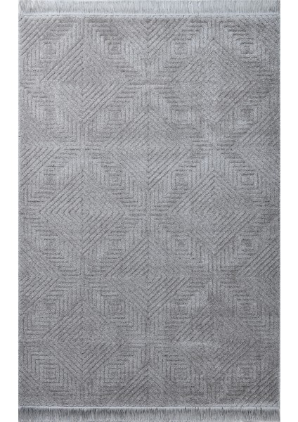 Pandora Açık Gri Modern Peluş Oturma Odası ve Salon Halısı 1176-RR22 120x180