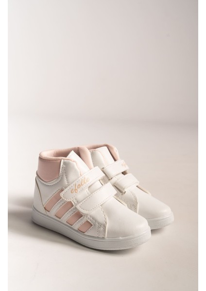 Beyaz Yanı Pudra Şeritli Tabanı Beyaz Cırtlı Bot fiyatları