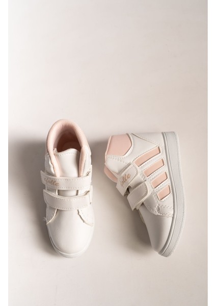 Beyaz Yanı Pudra Şeritli Tabanı Beyaz Cırtlı Bot modelleri