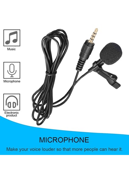 3C Store Mini Yaka Mic Mikrofon Kılıfı Iphone Akıllı Telefon Kayıt Pc Klipsli Yaka Desteğı Mikrofon Telesekreter Telefon (Yurt Dışından)