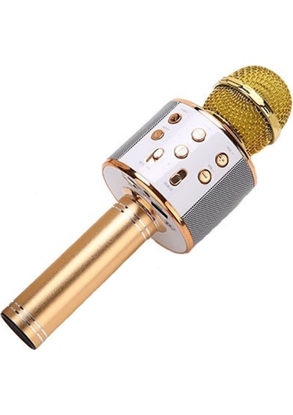 Ktv Kablosuz Karaoke Mikrofon Bluetooth El Taşınabilir Hoparlör Ev LED Işıklı Ktv Oynatıcı Noel Birtay Ev Partisi (Yurt Dışından)
