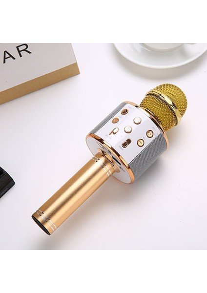 Ktv Kablosuz Karaoke Mikrofon Bluetooth El Taşınabilir Hoparlör Ev LED Işıklı Ktv Oynatıcı Noel Birtay Ev Partisi (Yurt Dışından) fiyatları