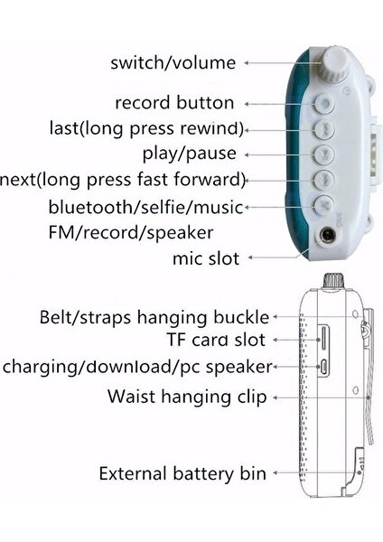 3C Store Bluetooth Hoparlör Taşınabilir Otomatik Eşleştirme Ses Amplifikatörü Megafon Hoparlör K500 Mikrofon Öğretimi Içın USB Şarj Cihazı (Yurt Dışından)