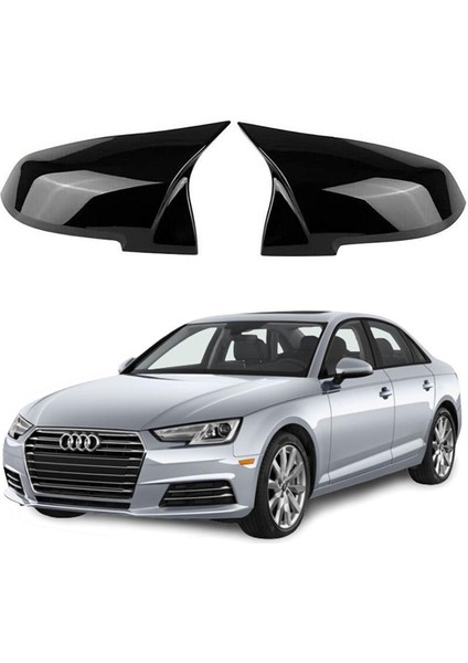 Audi A4 16-21 Araca Özel Batman Yarasa Ayna Kapağı Pianoblack
