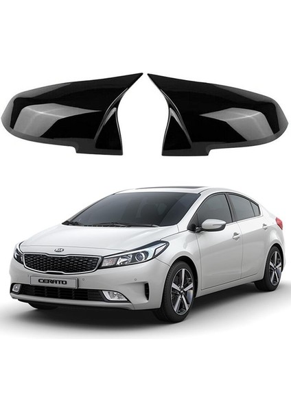 Kia Cerato 16-20 Araca Özel Batman Yarasa Ayna Kapağı Pianoblack